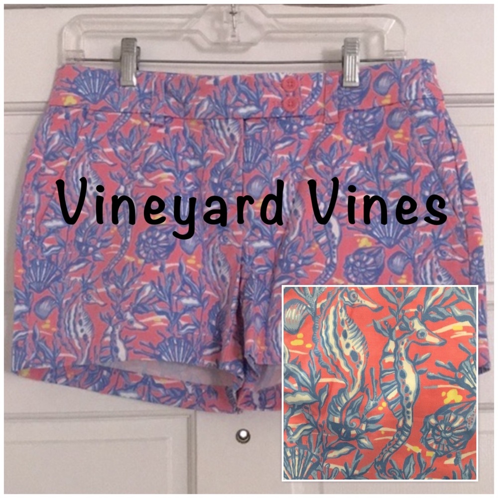 VINEYARD VINES Seahorse Underwater Print SHORTS Size 4